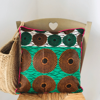 Coussin wax véritable vert