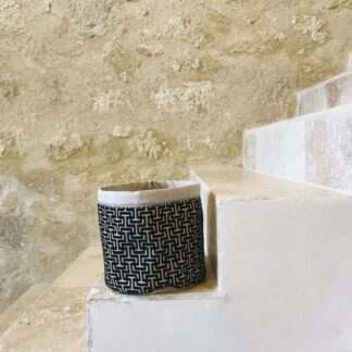 Cache pot tissu original Labyrinthe