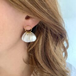 Boucles d'oreilles femme pétales de fleurs